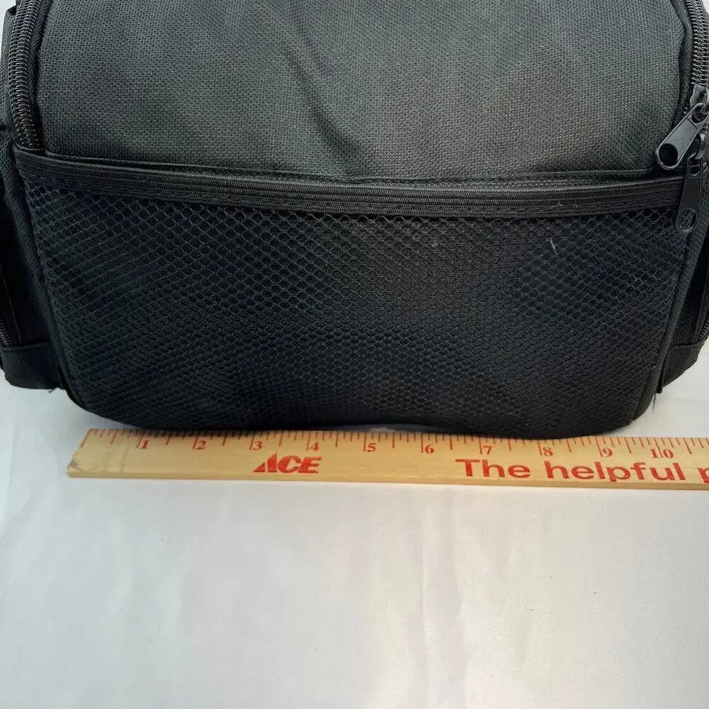 Vivitar Black Camera Bag DSLR Mirrorless Camcorder Padded Dividers 12” Shoulder